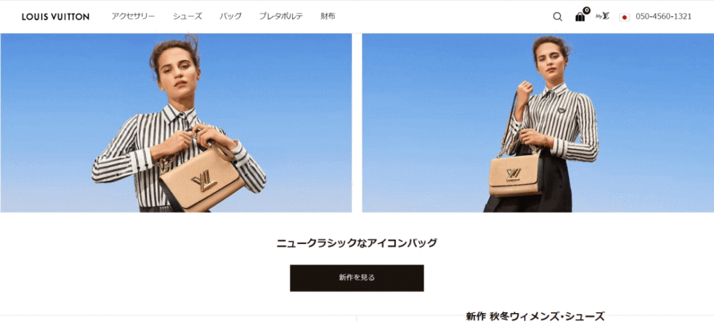 Louis Vuittonの偽サイト