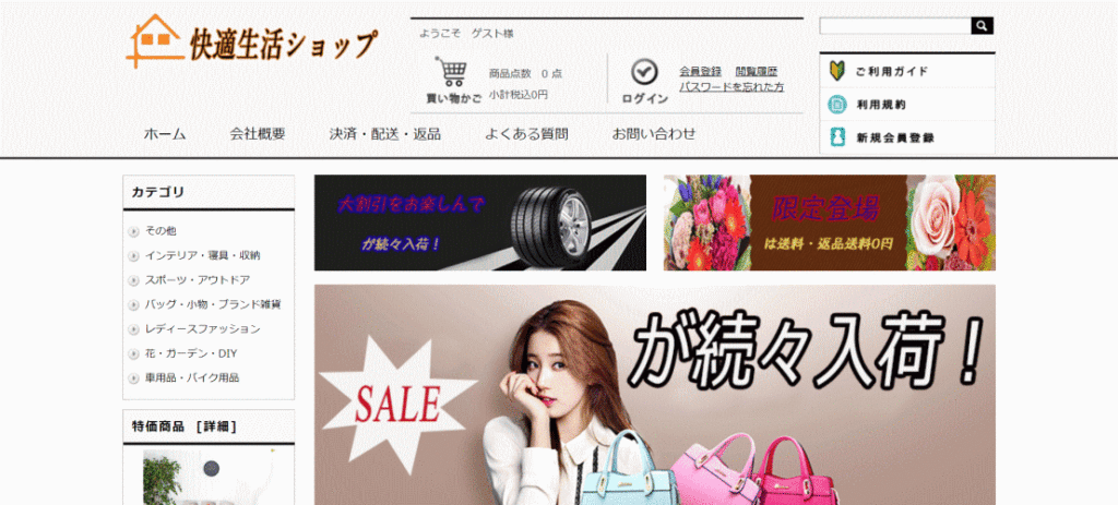 偽サイトの画像